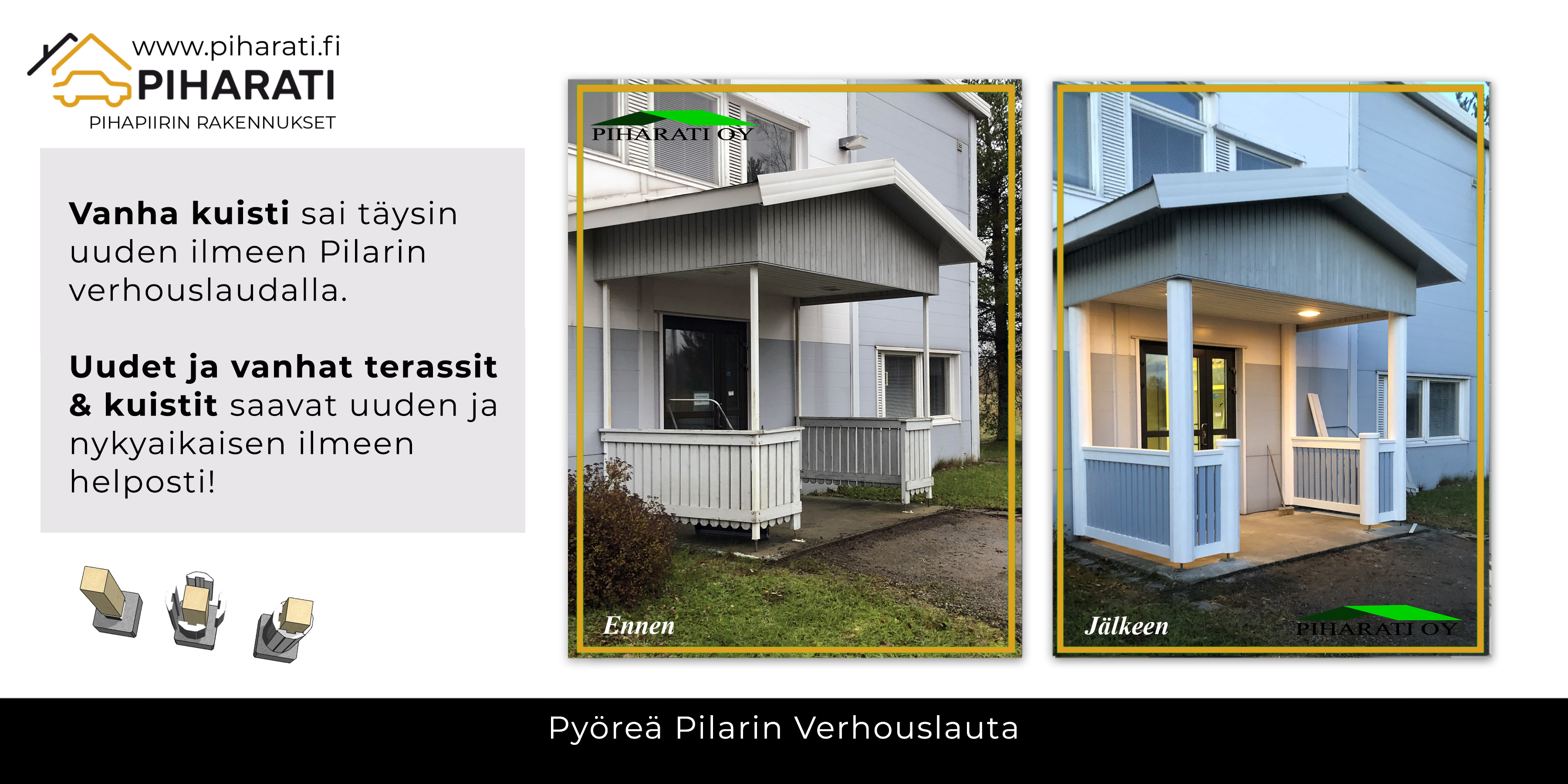 Ennen ja jälkeen verhouksen, Piharati Oy